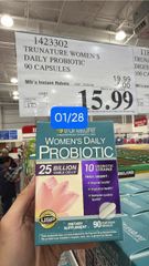 TruNature® Women's Daily Probiotic |90 viên| Men vi sinh chuyên biệt dành cho phụ nữ - Hỗ trợ sức khỏe tiêu hóa & miễn dịch [SP Chuẩn Mỹ]
