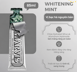 Kem Đánh Răng Marvis 85ml Chính Hãng - Hương Bạc Hà Tươi Mát, Làm Trắng Răng, Bảo Vệ Sức Khỏe Răng Miệng, Hơi Thở Thơm Mát