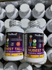 Nubest Tall New Look |60 viên| Hỗ trợ thúc đẩy phát triển chiều cao & Cải thiện sức đề kháng dành cho trẻ từ 5 tuổi trở lên [S/P nội địa Mỹ]