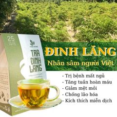 Trà Đinh lăng THÁI HƯNG - Hộp 25 túi lọc 5g - An thần, ngủ ngon, giảm stress