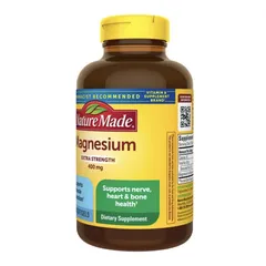Magnesium Extra Strength 400mg - Hỗ trợ thư giãn cơ bắp, giảm chuột rút giúp ổn định thần kinh, ngủ ngon hơn - 180 viên Nature Made Mỹ