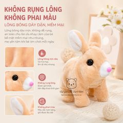 Đồ chơi thú bông Thỏ biết chạy, biết kêu, vẫy tai khuyến khích bé tập bò, phát triển giác quan