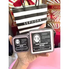 Phấn phủ bột Huda Beauty Easy Bake Cherry Blossom Cake mini/full size – bột hồng làm sáng da, kiềm dầu, set nền mịn 786299