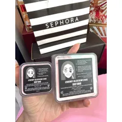 Phấn phủ bột Huda Beauty Easy Bake Cherry Blossom Cake mini/full size – bột hồng làm sáng da, kiềm dầu, set nền mịn 786299