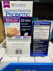 TruNature Advanced Digestive Probiotic |100 viên| Men vi sinh cải thiện tiêu hóa - Cân bằng hệ vi sinh đường ruột & Tăng cường sức đề kháng [S/P Chuẩn Mỹ]