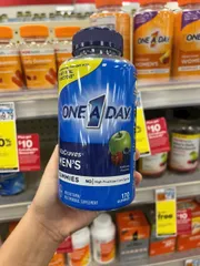 Bình One A Day Men's Gummies với 170 viên, bổ sung vitamin và khoáng chất, hương táo và việt quất, không chứa đường, dành cho nam giới.