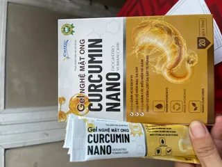 Gel Nghệ Mật Ong Curcumin nano ,hỗ trợ bao tử,hộp 20 gói