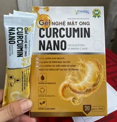 Gel Nghệ Mật Ong Curcumin nano ,hỗ trợ bao tử,hộp 20 gói