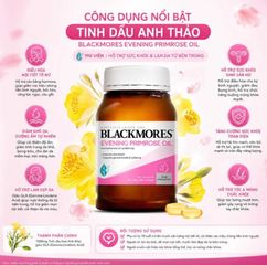 [Nhập khẩu] Viên Tinh Dầu Hoa Anh Thảo Blackmores Evening Primrose Oil - Hỗ Trợ Làm Đẹp Da và Cân Bằng Nội Tiết Tố - 190 Viên