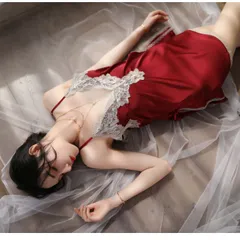 [Che tên] Đầm ngủ hai dây xẻ tà gợi cảm