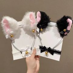 Combo 2 Bờm ren cài tóc cosplay tai mèo phối lông vũ xinh xắn