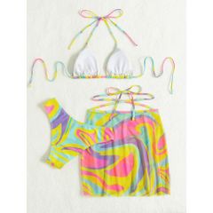 Set bikini bộ bơi đi biển liền thân hở lưng sang trọng