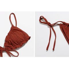Bikini hai mảnh basic nhiều màu có đệm mút, bộ đồ bơi có dây mặc được nhiều kiểu