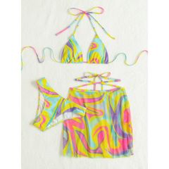 Set bikini đi biển 2 mảnh 3 món sexy đẹp bộ đồ tắm đồ bơi có quây choàng kín đáo che bụng