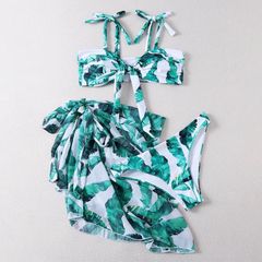 Bộ bikini ba món vải nhuộm loang màu thời trang mới dành cho nữ