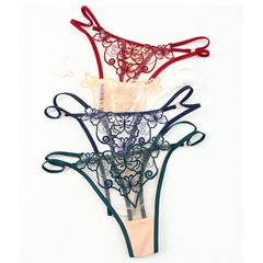 [Sexy] Quần lót nữ lọt khe xuyên thấu thêu hình gợi cảm