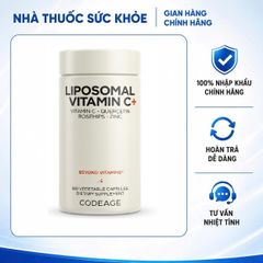 Viên uống Codeage Vitamin C Liposomal 500mg - Tăng cường miễn dịch, chống oxy hóa, làm sáng da - Hỗ trợ sức khỏe tối ưu