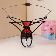 Combo 2 quần lót ren lọt khe xẻ đáy - Quần lót nữ sexy đỏ + tím
