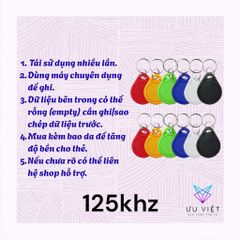 [Sao Chép Bằng Máy] Set 5/10 móc khoá hình giọt nước RFID T5577 tần số 125khz