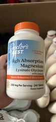 Viên uống Magnesium Lysinate Glycinate Doctor's Best |240 viên| Cải thiện chất lượng giấc ngủ - Giảm căng thẳng & Thư giãn cơ bắp [SP Chuẩn Mỹ]