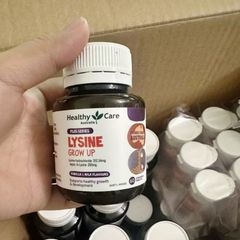 Viên nhai Healthy Care Lysine Grow Up |60 viên| Tăng trưởng & Phát triển chiều cao - Nâng cao sức đề kháng cho trẻ từ 6 - 24 tuổi [S/P Chuẩn Úc]
