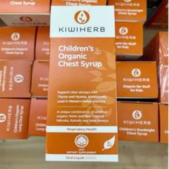 Siro ho hữu cơ KiwiHerb Children's Organic Chest Syrup |100 mL| Long đờm - Giảm ho - Kháng khuẩn & Làm thông thoáng đường hô hấp [S/P Chuẩn NZ]