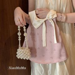 Hàng QC- Váy ba lỗ nơ xinh xắn cute đáng yêu lụa mềm mùa hè mát cho bé gái