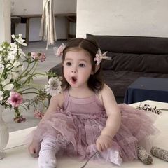 Hàng QC- Váy đầm công chúa dáng xòe bé gái hai dây chấm bi mùa hè