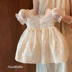 Hàng QC - Váy đầm công chúa ren bồng xòe babydoll tay bồng xinh xắn đáng yêu mặc đi chơi sinh nhật