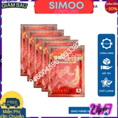 Combo 5 Túi Cao Dán Sâm đỡ đau Đỏ Power korea thời thượng 20 miếng