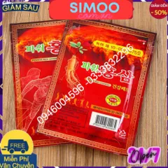Combo 5 Túi Cao Dán Sâm đỡ đau Đỏ Power korea thời thượng 20 miếng
