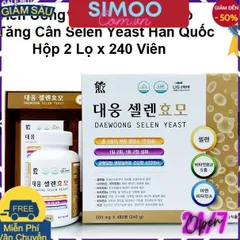 [CHUYÊN SỈ CHÍNH HÃNG] Viên Uống Vitamin Tổng Hợp Tăng Cân Selen Yeast Hàn Quốc (Hộp 2 Lọ * 240 Viên)
