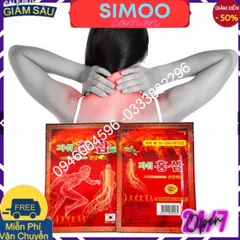 Combo 5 Túi Cao Dán Sâm đỡ đau Đỏ Power korea thời thượng 20 miếng