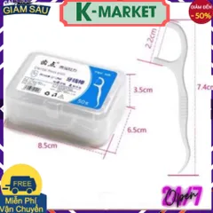 [Hộp 50pcs]Combo 12 Hộp Tăm Chỉ Nha Khoa vệ sinh chăm sóc răng miệng