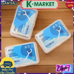[Hộp 50pcs]Combo 12 Hộp Tăm Chỉ Nha Khoa vệ sinh chăm sóc răng miệng