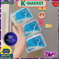 [Hộp 50pcs]Combo 12 Hộp Tăm Chỉ Nha Khoa vệ sinh chăm sóc răng miệng