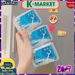 [Hộp 50pcs]Combo 12 Hộp Tăm Chỉ Nha Khoa vệ sinh chăm sóc răng miệng