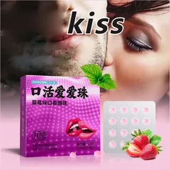 Kẹo bạc hà hương dâu thơm miệng trước khi Kiss Love vào cuộc yêu 16 viên