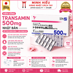 Viên Uống Trắng Da Transamin 500mg Nội Địa Nhật - Hỗ Trợ Cải Thiện Sạm Nám, Tàn Nhang, Đều Màu Da