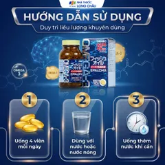Viên Uống Dầu Cá Omega-3 Orihiro Nhật Bản - Bổ Sung EPA DHA, Hỗ Trợ Giảm Mỡ Máu ,Tim Mạch, Não Bộ, Thị Lực