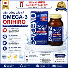 Viên Uống Dầu Cá Omega-3 Orihiro Nhật Bản - Bổ Sung EPA DHA, Hỗ Trợ Giảm Mỡ Máu ,Tim Mạch, Não Bộ, Thị Lực