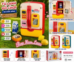 Tủ lạnh đa năng đồ chơi nhà bếp cho bé, chọn màu ngẫu nhiên 227