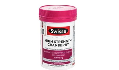 [Nhập khẩu] Viên uống hỗ trợ sức khỏe đường tiết niệu High Strength Cranberry Swisse (30 viên)