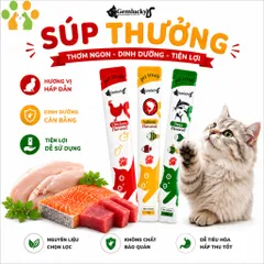[ Combo 50-100-200] Súp thưởng Gemlucky cho mèo mọi lứa tuổi-15g-Cung cấp dinh dưỡng cho mèo