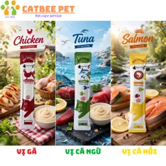 [ Combo 50-100-200] Súp thưởng Gemlucky cho mèo mọi lứa tuổi-15g-Cung cấp dinh dưỡng cho mèo
