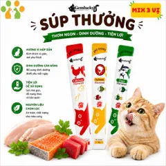 [ Combo 50-100-200] Súp thưởng Gemlucky cho mèo mọi lứa tuổi-15g-Cung cấp dinh dưỡng cho mèo