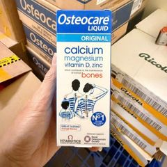 Calci dạng nước Osteocare Liquid Calcium Magnesium Vitamin D3, Zinc |200 mL| dành cho trẻ từ 3 tuổi trở lên [S/P Chuẩn UK]