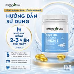 ￼Dầu cá Omega 3 Healthy Care Fish Oil 1000mg hỗ trợ mắt sáng, tốt cho tim mạch lọ 400 viên