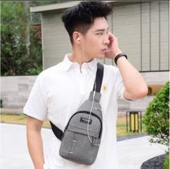 Túi đeo chéo nam vải canvas, phong cách thời trang Hàn Quốc BDM003