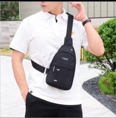 Túi đeo chéo nam vải canvas, phong cách thời trang Hàn Quốc BDM003